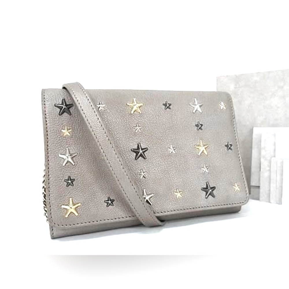 JIMMY CHOO ELISE STAR STUDDED SHOULDER/CROSSBODY